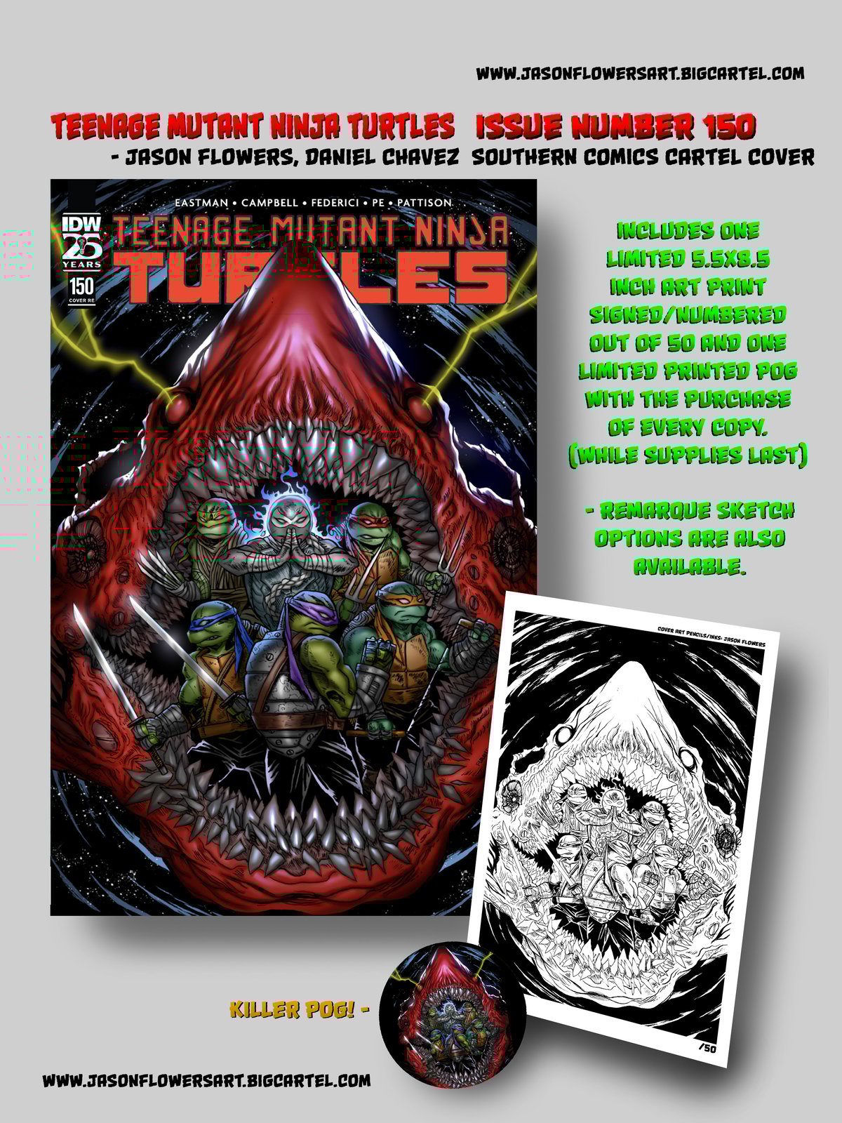 Teenage Mutant Ninja Turtles #150 | Jason Flowers Art